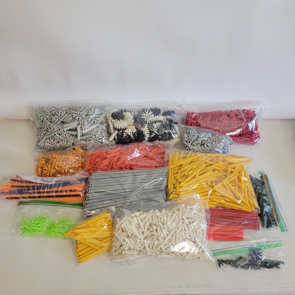 K'nex Bulk Lot Sorted Pieces Knex Connectors Rods Replacement Parts 8+ lbs